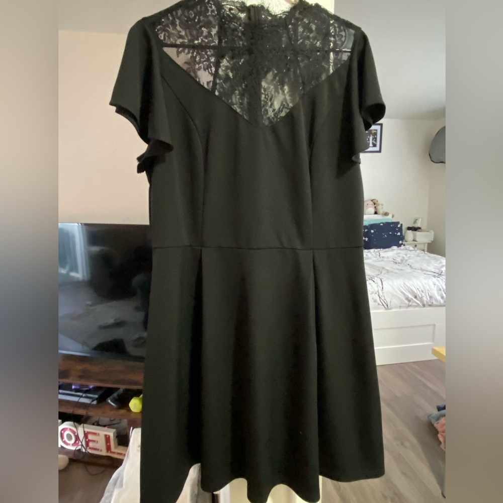 Black dress with lace details